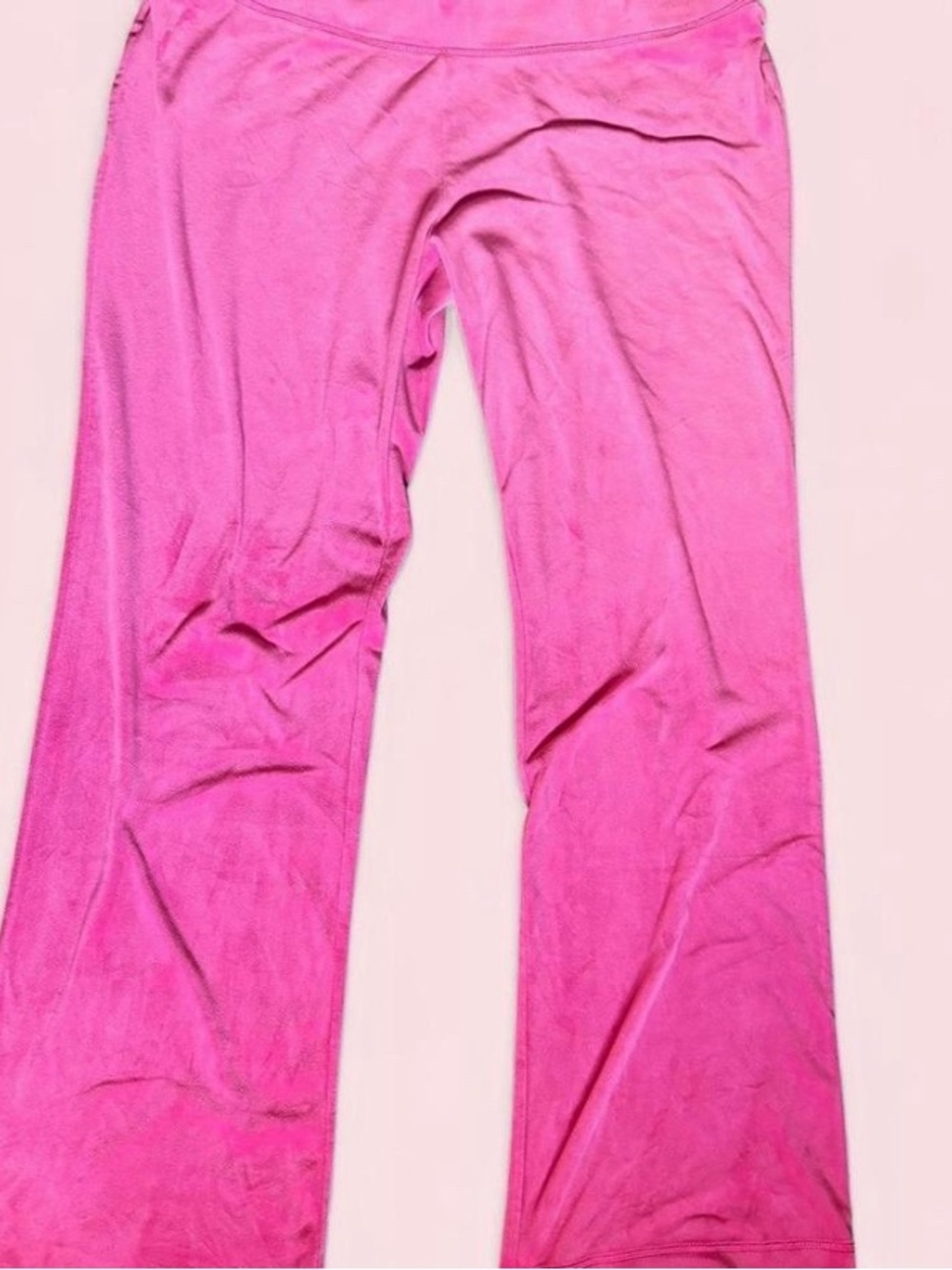 Juicy Couture Hot Pink Velour Track Pants with Crystal Logo - Picture 3 of 4